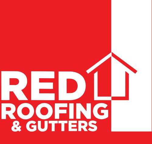 Red Roofing & Gutters Logo